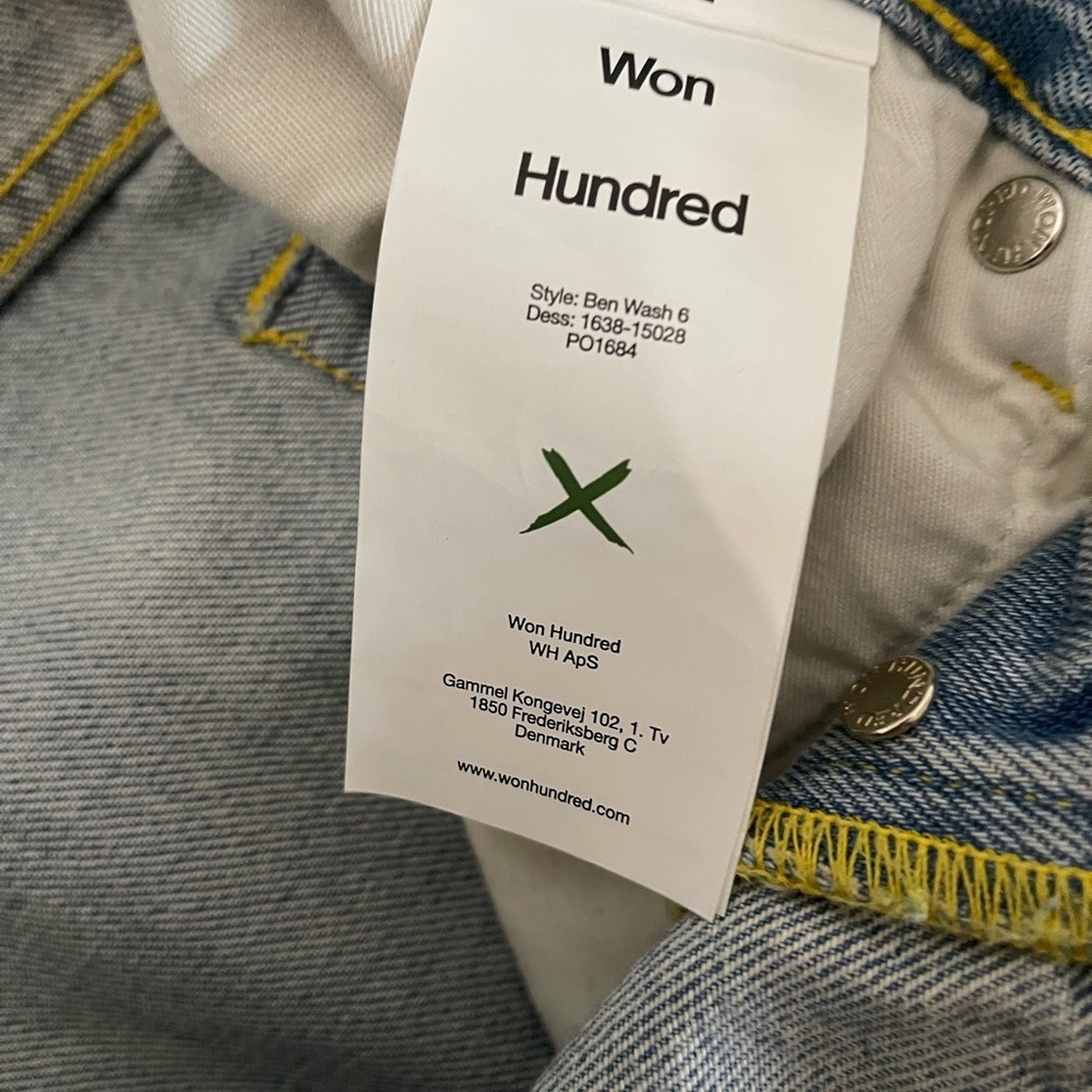 Won Hundred Ben Wash 6 Jeans 30x32 NWT - Picture 7 of 8